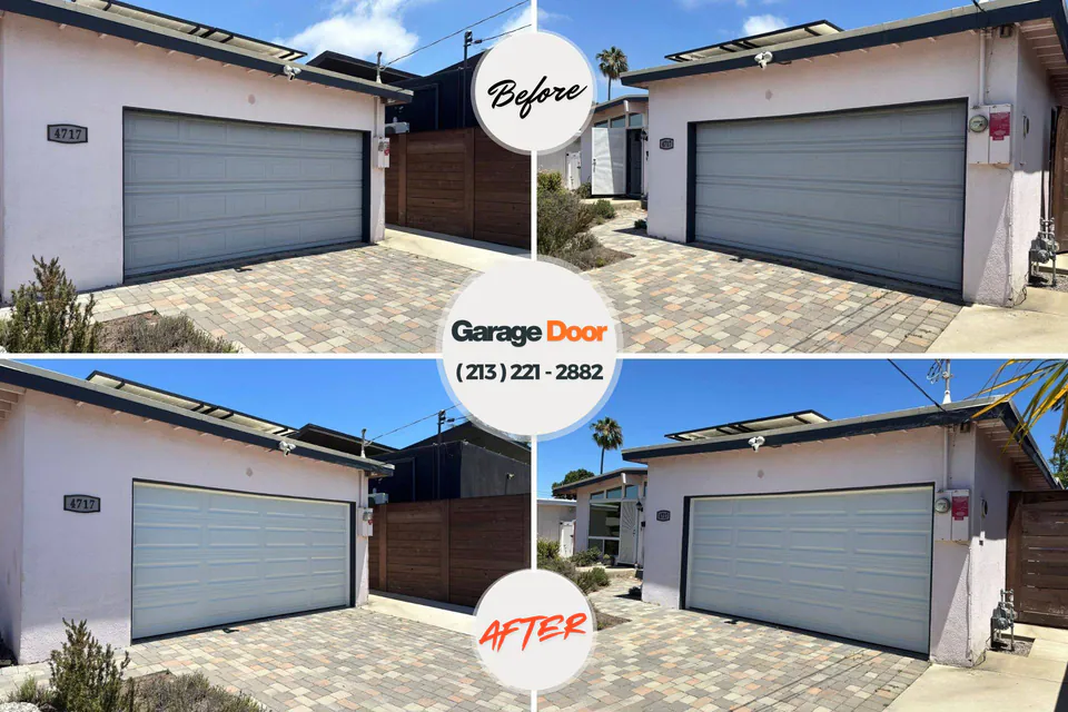 Before and after: garage door repair Panther Valley, NJ